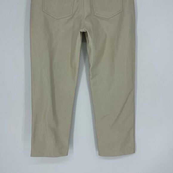 Avec Les Filles Barrel Fit Faux Leather Crop Pants Small - Picture 7 of 9